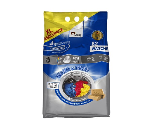 WASH & FREE washing powder universal 4.1 kg